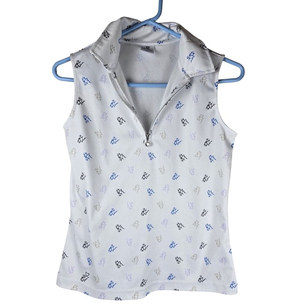 Daily Sports Ventura Sleevless‎ Polo Golf Shirt - White